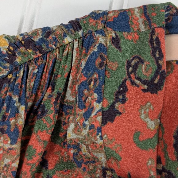 Free People Sleeveless V-Neck Swing Top Aztec Pattern M - Picture 7 of 9